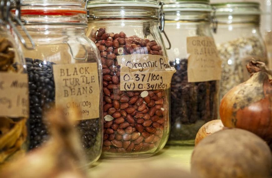 Display of Hearty Squirrel produce