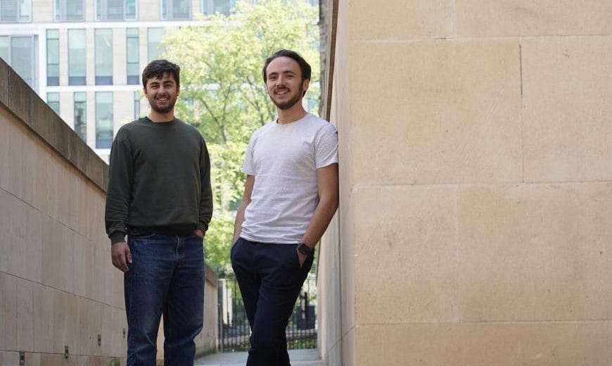 Armin Ghofrani (left), and Gauthier Collas, Edinburgh graduates and founders of NextChain – an app for professional catering