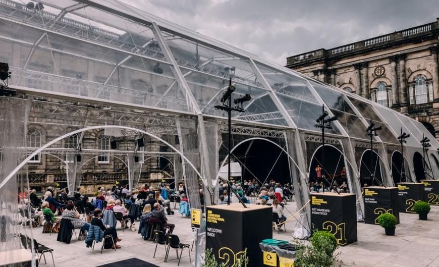 Edinburgh street during the festival