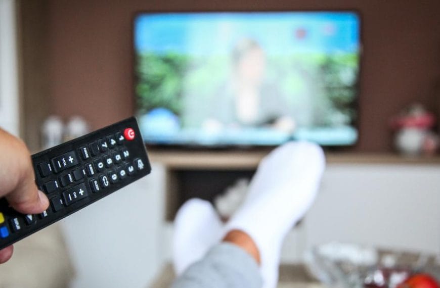 a view from someone sat on the sofa watching tv