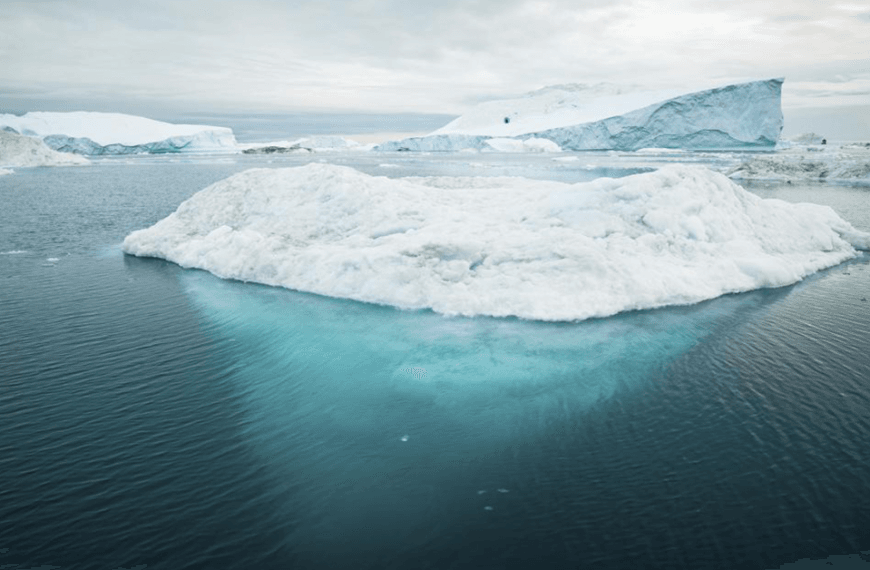 iceberg floating in the sea