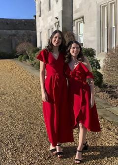 Bridesmaids dresses handmade by Serena for a family wedding