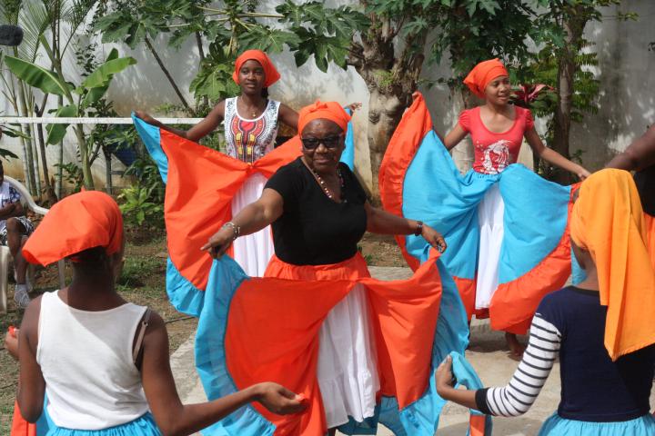Dance lesson among Chagos Islanders