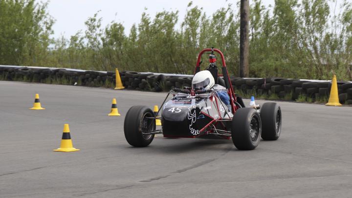 The Edinburgh University Formula Student car on track