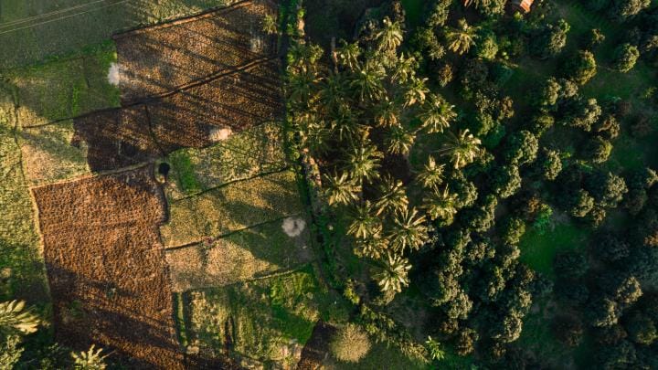 An eye in the sky above Morongo, Tanzania 