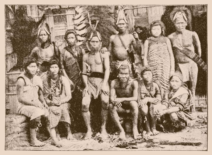 Old image of Naga Warriors from 1903