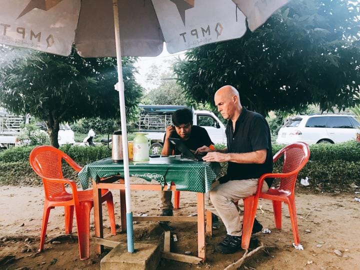 Andrew Marshall on assignment in Myanmar's Rakine State during the military's crackdown on Rohingya Muslims.