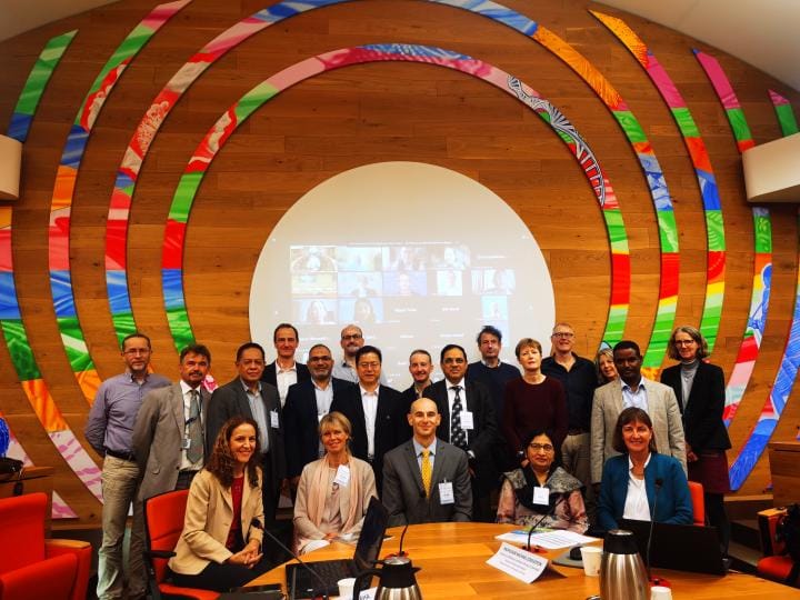 Image shows Michael Eddleston taking part in the UN’s Joint Meeting on Pesticide Management in 2022. 