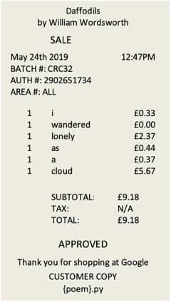 receipt