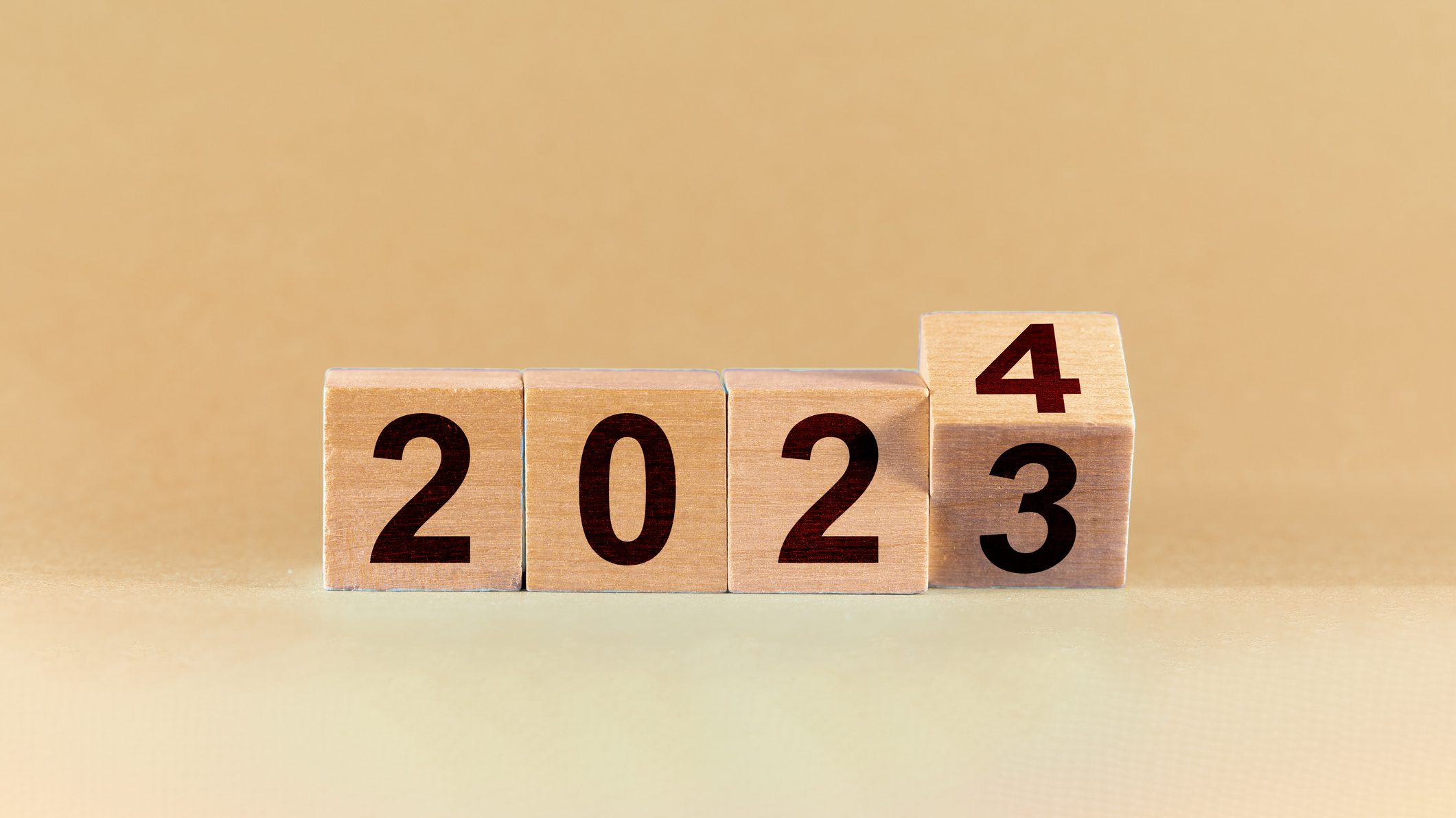 Number blocks of 2023 turning into 2024
