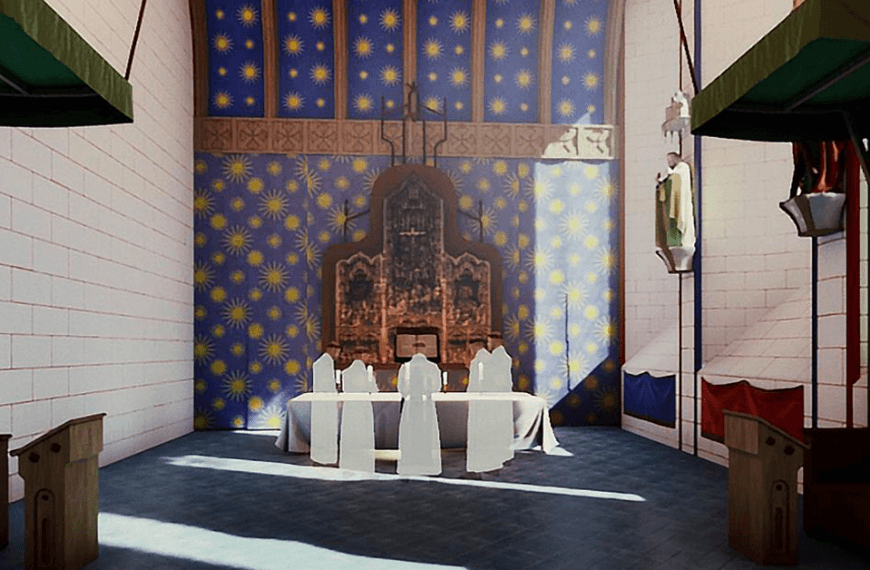 Linlithgow Palace chapel as it was then