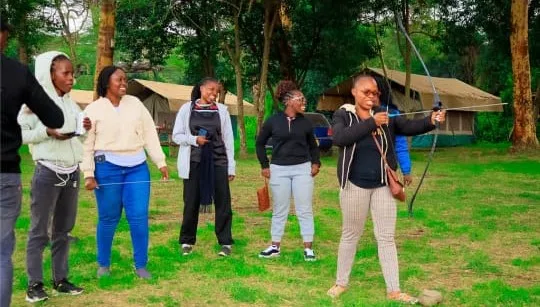 MSc Carbon Management students based in Kenya taking part in a project to bring their learning to life.