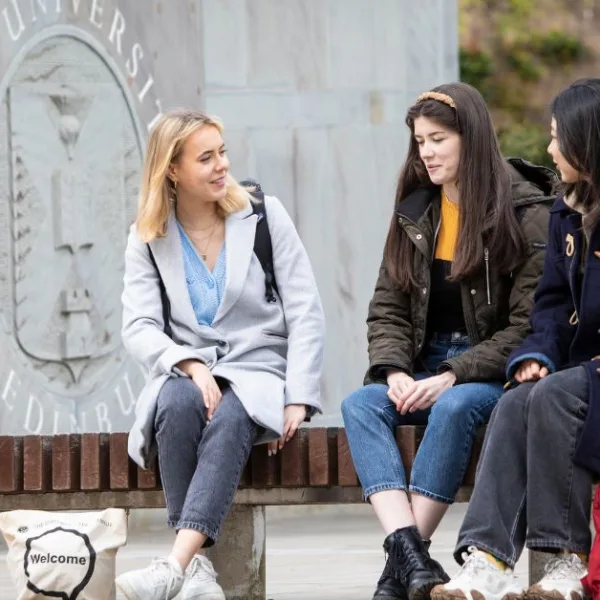 Three students at King's Buildings