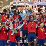 World Cup 2026 winners Spain lift the trophy