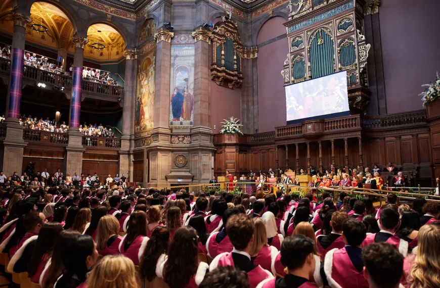 Graduates of the University of Edinburgh sit in McEwan Hall at their graduation ceremonies in Summer 2026