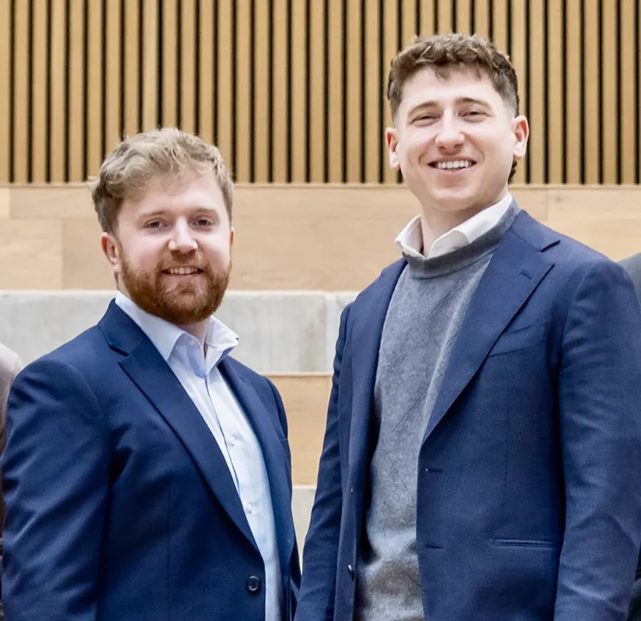 Founders of student startup Bioliberty - Ross O'Hanlon and Rowan Armstrong.