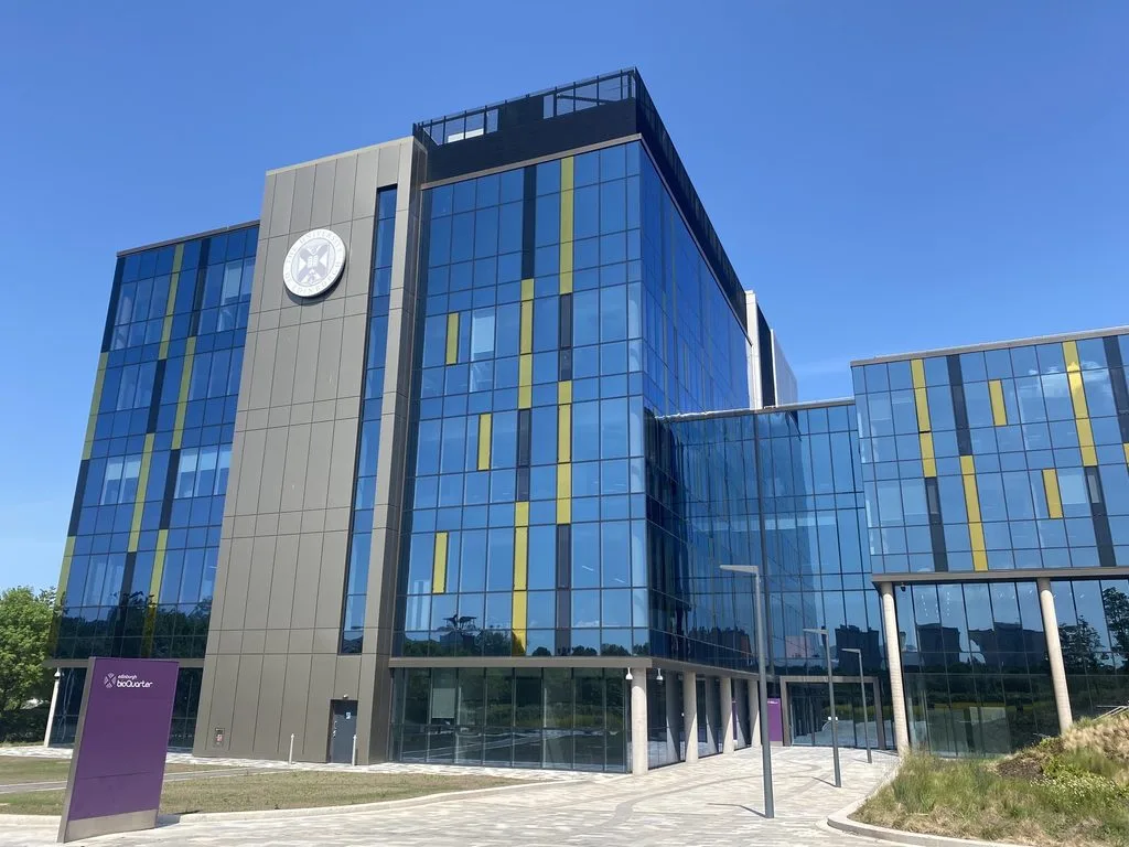Image of the outside of the Institute for Regeneration and Repair building at BioQuarter in Edinburgh.